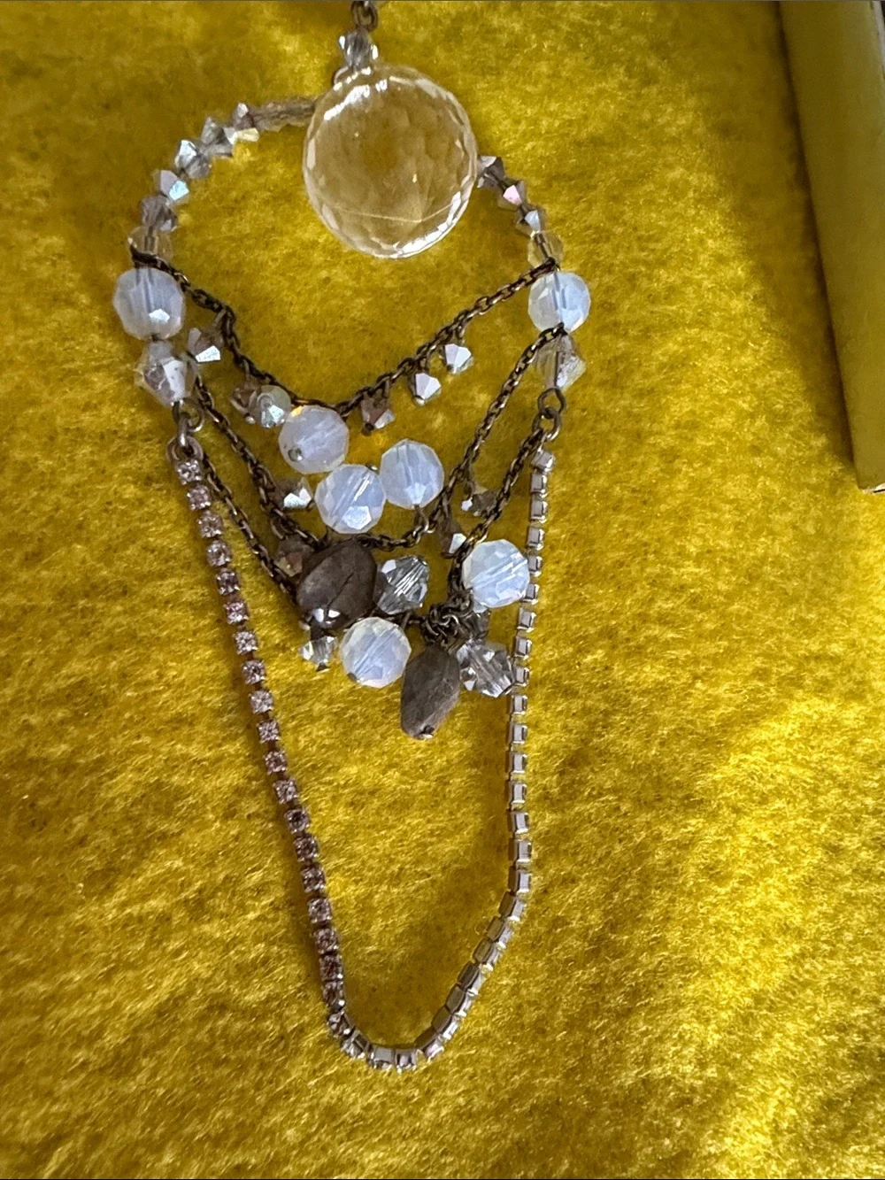 Silpada Silver-Tone White Crystal Drop Earrings